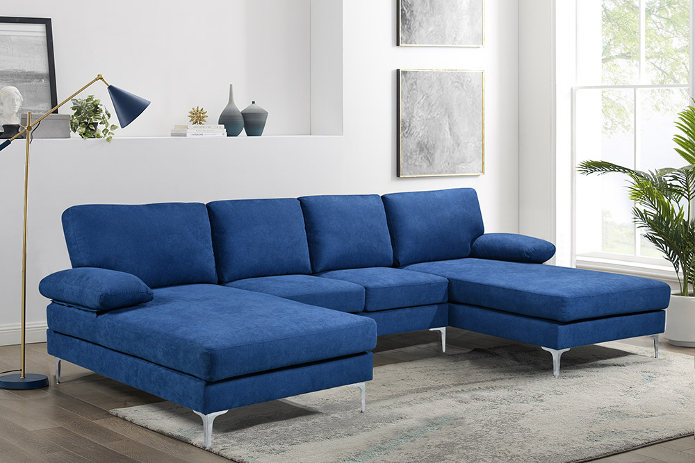 SF8215 Blue Compressed Sofa