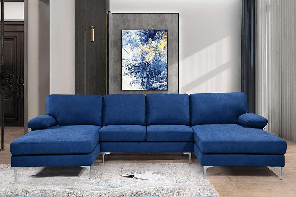 SF8215 Blue Compressed Sofa