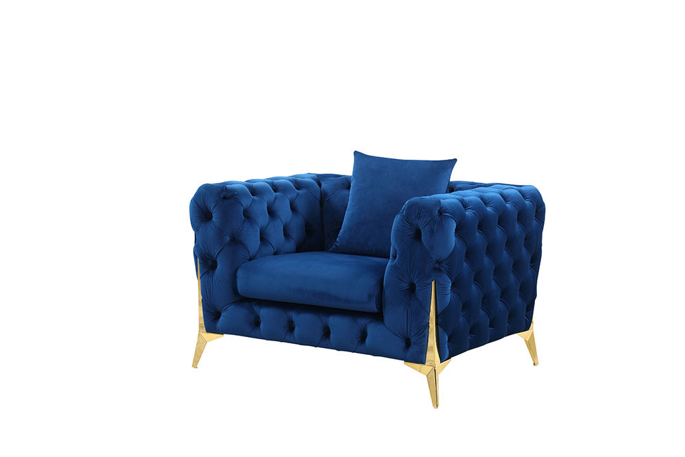 SF1013 Blue 3+2+1 Tufted Sofa