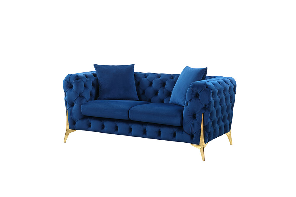 SF1013 Blue 3+2+1 Tufted Sofa