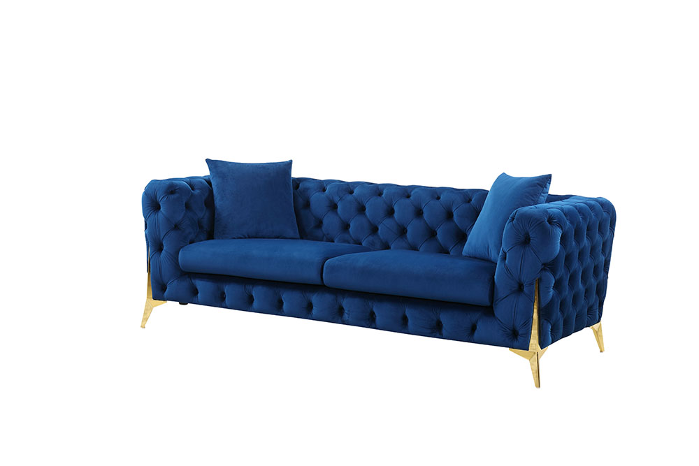 SF1013 Blue 3+2+1 Tufted Sofa