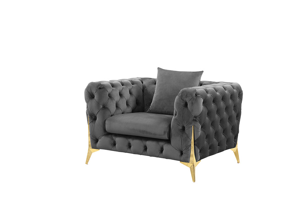 SF1013 Grey 3+2+1 Tufted Sofa