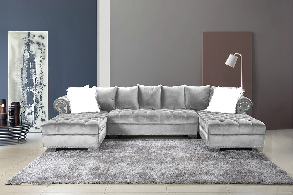 SF1930 Grey Sectional Sofa