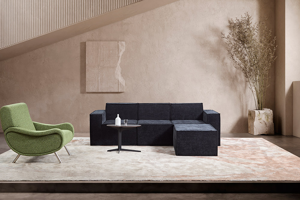 SF3375 Black Compressed Sofa