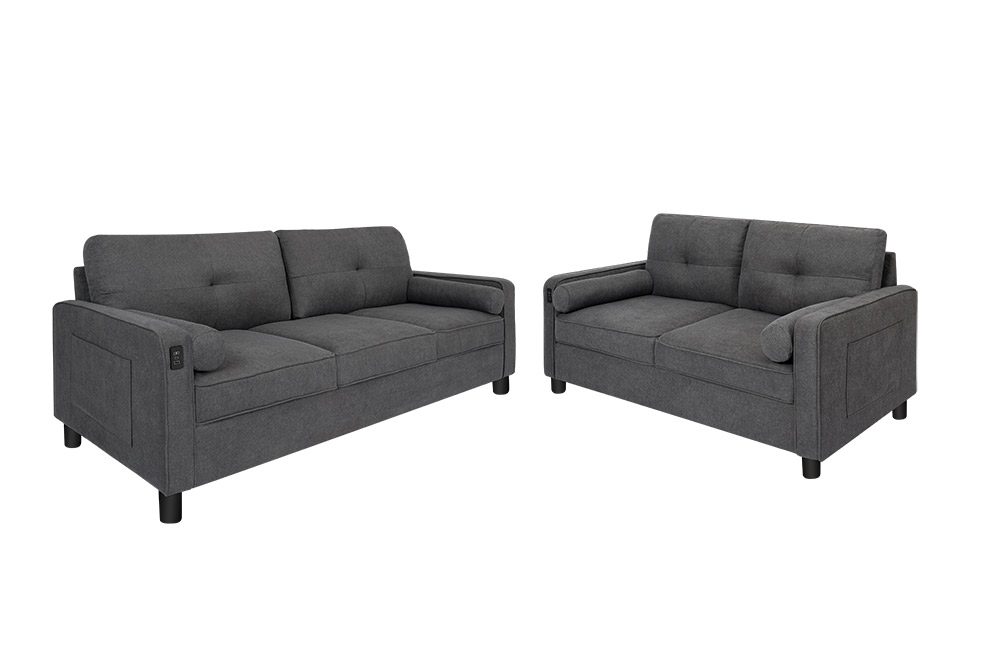 SF8240 Dark Grey Compressed Sofa
