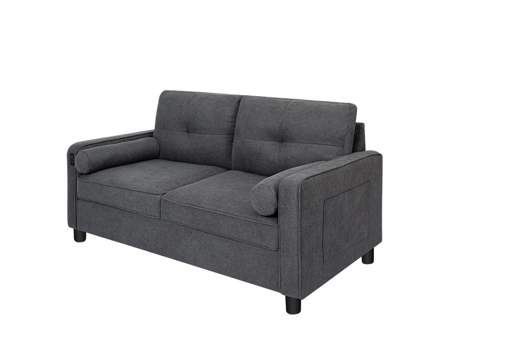 SF8240 Dark Grey Compressed Sofa