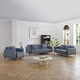 SF3407 Blue 3+2+1 Stationary Sofa